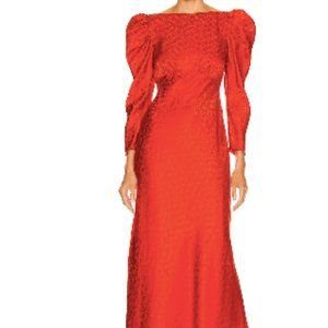 Orange Saloni Silk Dress Size 4